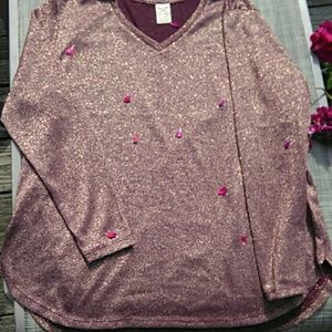 Matalic/Polyester Faded Glory blouse